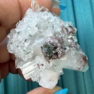 Apophyllite with Stilbite, Celadonite inclusions, and possible Chalcedony growths