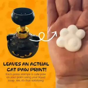 Cute Cat Paw Foam Soap Dispenser, Soap Container, Adorable Cat Claw Design, Fun Kitchen Accessory, Ideal Gift for Pet Lovers & Kids