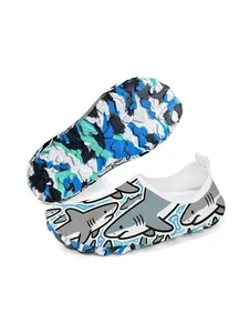 Shark Graffiti Outdoor Hiking Shoes Unisex Summer Quick-Dry Non-Slip Water Shoes Lightweight Breathable Fishing Rafting Wading Shoes Eu36-Eu45