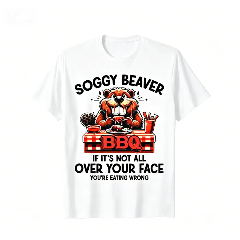 Funny BBQ Dad Graphic Tee| Damp Beaver Barbecue Shirt| Viral TikTok Cookout Outfit| Soft 100% Cotton Family BBQ T-Shirt| Backyard Party Summer Streetwear| Grill Master Dad Humor Tee| Country Cookout Shirt| Beer BBQ Weekend Outfit