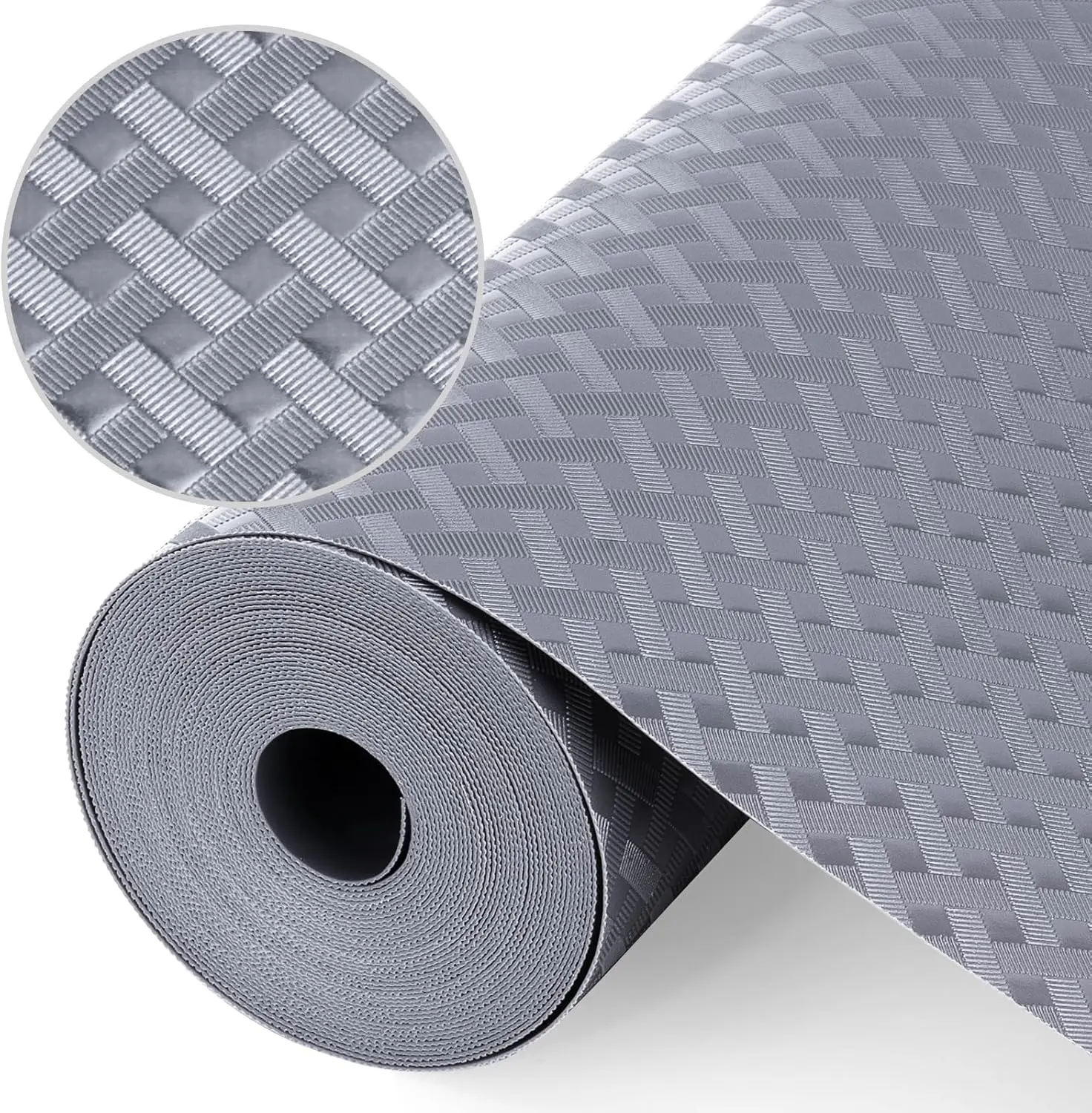 , Non-Drawer Liner, Waterproof & Oil-Cabinet Cupboard Liner EVA BPA Free Fridge Liner Mats Paper Protector for Shelves (Grey/12in x 120in)