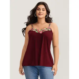 BLOOMCHIC Plus Size 3D Floral Neckline Tank Top [M–6X], Summer Vibes 2026