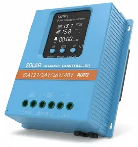 Upgraded 80A MPPT Solar Power Controller 12V 24V 36V 48V | Heavy Duty Regulator Max 100V Input | RV Trailer Off-Grid Solar System Accessories