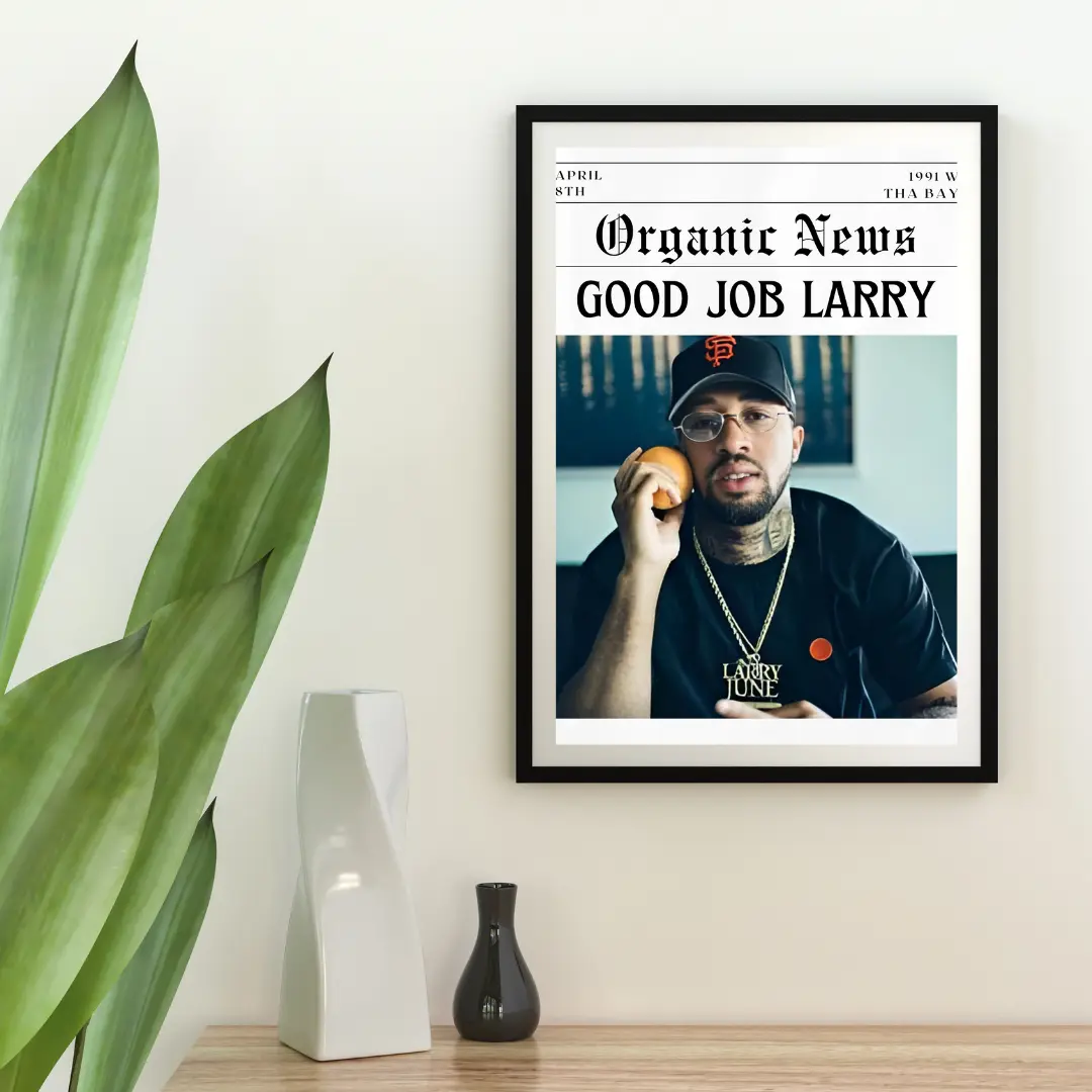 Larry June Organic News 18x24 Poster - Natural Design, High-Quality Print