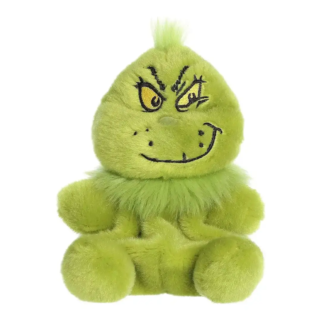 Aurora Whimsical Dr. Seuss 5" Palm Pals Grinch Smirk Stuffed Animal, Cute Stuffies for Gifting