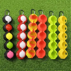 Silicone Golf Ball Bag Protective Cover, Mini Multicolor Ball Pouch, Portable Golf Equipment, Golf Accessories for Men & Women