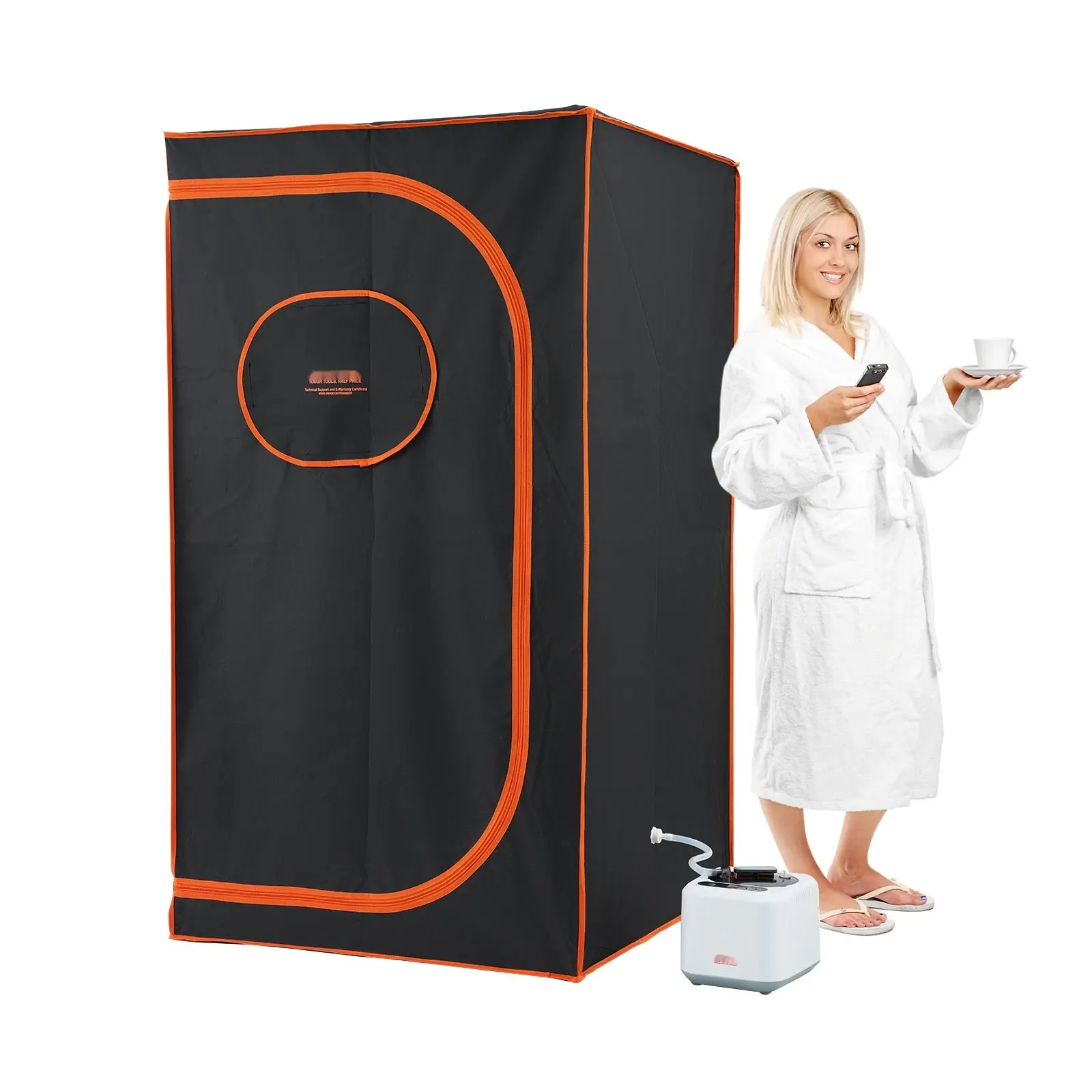 Portable Steam Sauna Tent Full Size 1000W Personal Sauna Blanket Kit For Home Spa Detoxification And Soothing Heated Body Therapy With Time And Temperature Remote Control And Included Floor Mat For Easy Setup And Relaxation