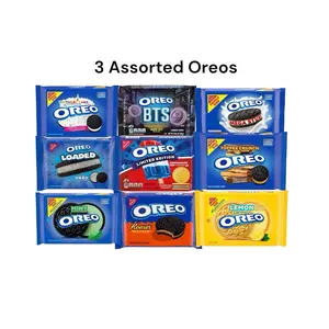 Oreo Assorted Flavor Bundle (3 Pack) - Birthday Cake, Brown Sugar Pancake, Double Stuffed, Mint, Toffee, Rocket Pop & More (Flavors Vary)