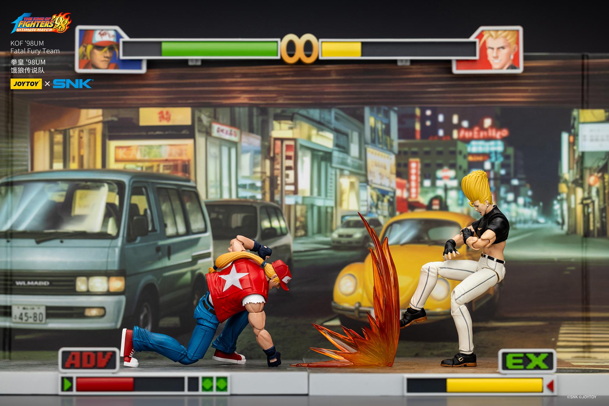 JOYTOY SNK 1/18 Action Figures KOF '98UM Fatal Fury Team Terry Bogard Andy Bogard Joe Higashi
