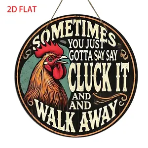Vintage Style Chicken Pattern Wooden Hanging Sign, Creative Wall Art for Home, Kitchen, Bedroom, Restaurant, Bar Decor, Wall Decor, Home Decor