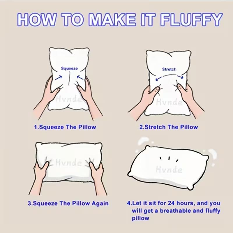 Luxurious Hotel-Quality Pillows - SoftFall SaleDown Alternative Fill for Side, Back, and StomachSleepers - All-Season Comfort and FlatteningResistance