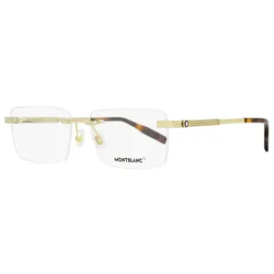 Montblanc Rimless Eyeglasses MB0030O 005 Gold/Havana 59mm 30 Montblanc Rimless Eyeglasses MB0030O 005 Gold/Havana 59mm 30