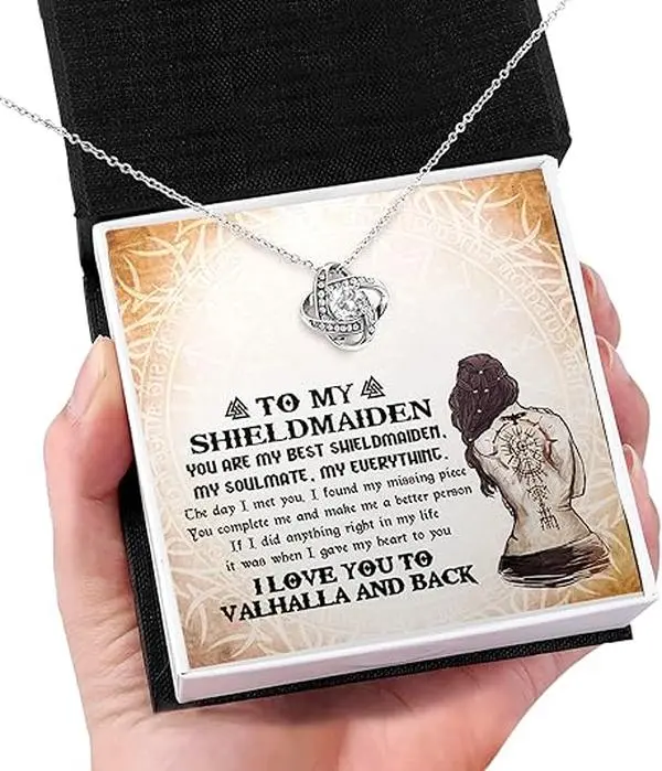 Shieldmaiden Gift, Viking Gift for Wife, Shieldmaiden Necklace, Shieldmaiden Val.a16
