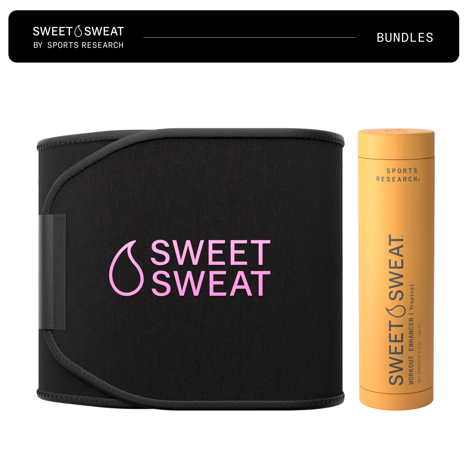 Sweet Sweat Gel Tropical (6.4oz) + Xtra Coverage Waist Trimmer Bundle
