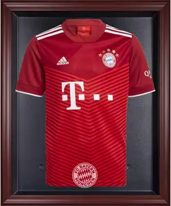 FC Bayern Munich Mahogany Framed Team Logo Jersey Display Case