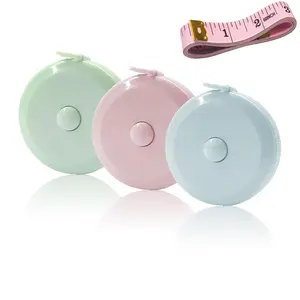 3 Pack Tape Measure Measuring Tape for Body Fabric Sewing Tailor Cloth Knitting Craft Weight Loss Measurements Retractable 60-inch 1.5 Meter, Small Push ButtonDouble Scales Rulers