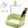 Automatic Parakeet Bird Bath with Pump, Large Bird Shower Fountain Indoor Bathtub with Running Water, Parrot Bath Tub Faucet for Pet Birds, African Grey, Cockatiel, Conure, Budgie, Lovebird, Bird Supplies