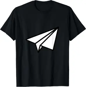 100%cotton Paper Plane T-Shirt-1  Top teeshirt