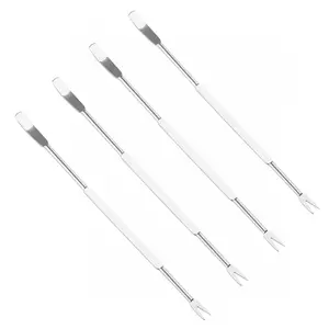 Creole Feast 4 Pieces Stainless Steel Seafood Forks, Double-ended Lobster & Crabs & Nuts Forks Picks, Seafood Tools Set, Sturdy Utensils Kitchen