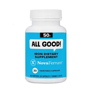 NovaFerrum All Good - 50MG Iron Capsule Supplements for Adults