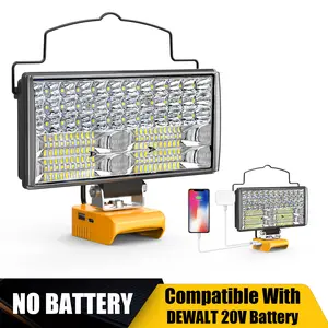 【No Battery】Led Work Light Compatible with Dewalt 20V, Led Flood Light, 100W 10000LM Cordless Work Light with Low Voltage Protect for Car Repairing, Inspection Job Site & Security Lighting, Outdoor
