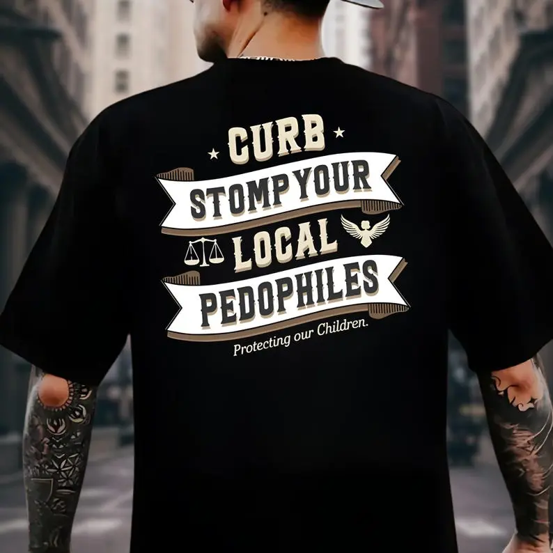 Women's Curb Stomp Pedo Graphic T-Shirt - Unisex 100% Cotton Soft Smooth Fabric Casual Round Neck Lightweight Seamless Top