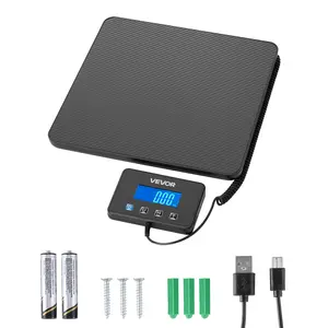 VEVOR Digital Postal Scale, 0.35 oz/3.5 oz Dual Accuracy, 440 lbs Commercial Weight Scale with Hold/Tare Function & LCD Display, Fit for Packages, Postage, Luggage, Battery & Charging Cable Included