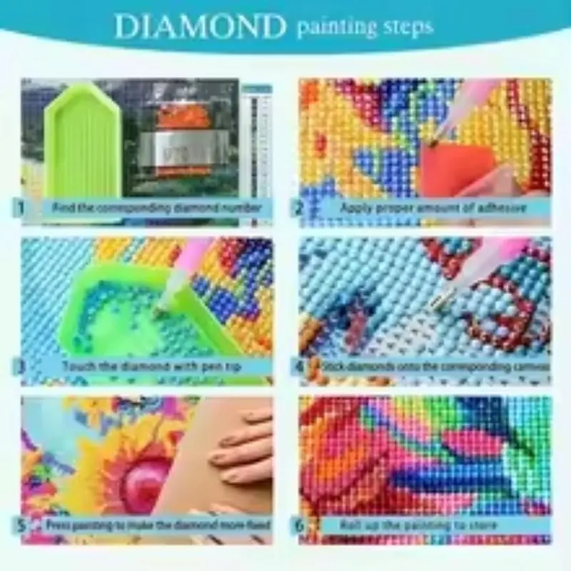 Sunflower Field at Golden Sunset 5D Full Drill Diamond Painting Kit ...