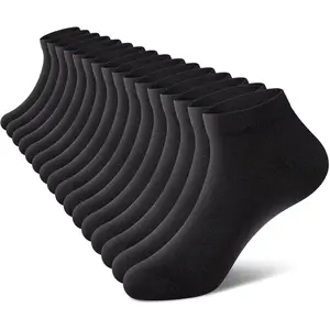No Show Socks Men, Low Cut Ankle Short Casual Cotton Socks with Non Slip Grips 6-10/11-13