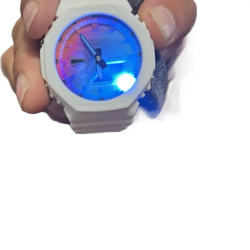 G-Shock Unisex Pink-Blue Casual Wristwatch, Fashionable Quartz Watches with Alarm, Stylish Fashion Accessory
