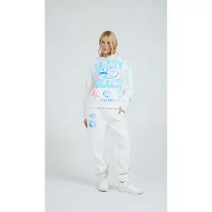 Vintage Havana Sandy Beach Surf Club Matching Set – Coastal Fleece Hoodie & Jogger Set