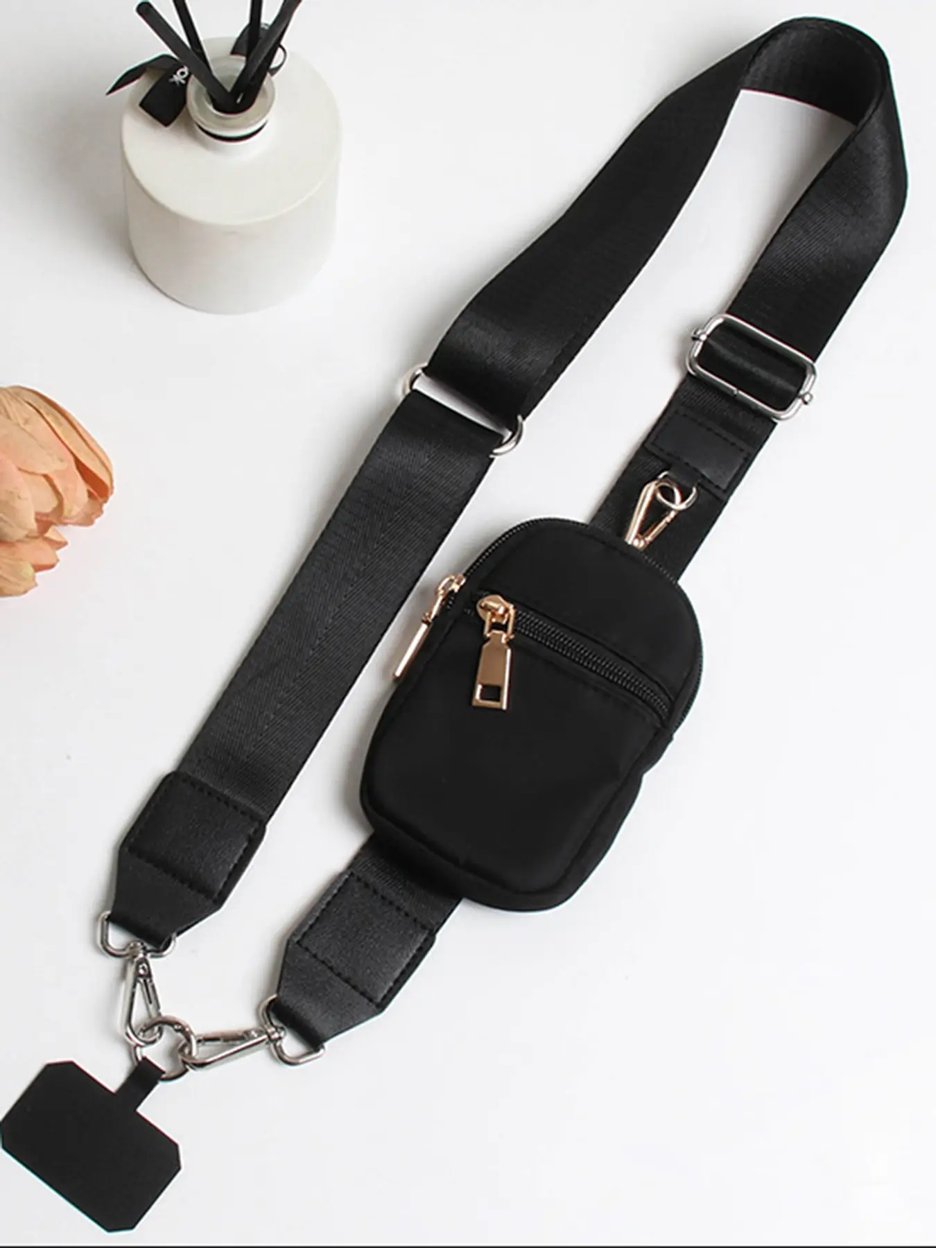 Versatile leisure mobile phone lanyard design diagonal mini bag, color matching adjustable shoulder strap leisure commuter carry-on storage bag, everyday is suitable for shopping, sports, Crossbody Phone Strap, Phone accessories