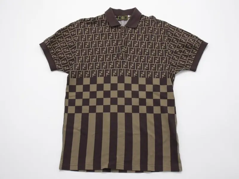 Pre-owned Fendi Zucca monogram polo shirt 12193099594/293180