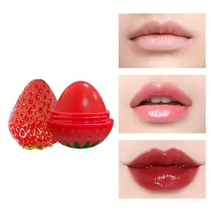 1Pcs Hydrating and Moisturizing Strawberry Lip Balm Moisturizing Lip Balm Fruity Lip Gloss Cosmetics Makeup
