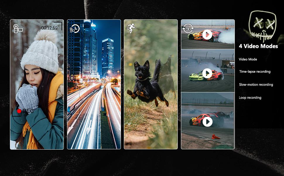 Lmzour 4K 64MP Digital Camera for TikTok  | 180° Flip Screen Vlogging Camera for YouTube & Selfies | 18X Zoom Point & Shoot | Beginner Friendly Compact Camera with 32GB SD Card (Black)