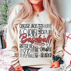 Baseball Mom Sweatshirt, Game Day Baseball Graphic Shirt for Women, Cute Sports Lover Pullover, Baseball Season Outfit, Gift for Baseball Fan Mom Wife