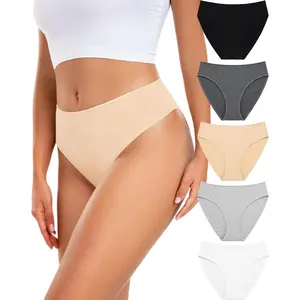 Womens Underwear Cotton High Cut Panties Comfort Bikini Panty Stretch Hipster Underpants Breathable Ladies Briefs S-XXL