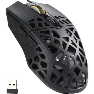 GM023 Tri-Mode  Gaming , 79g Ultra-Light Honeycomb  Gaming , 2.4Ghz/BT/Wired, 6-Level DPI 4800, 6 Programmable Buttons, Pro Software