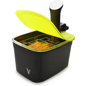Versatile 12-Quart Sous Vide Container with Built-in Rack and Collapsible  Lid and Container Sleeve Compatible with  Sous Vide Cookers, KIT-1202-TYGJ