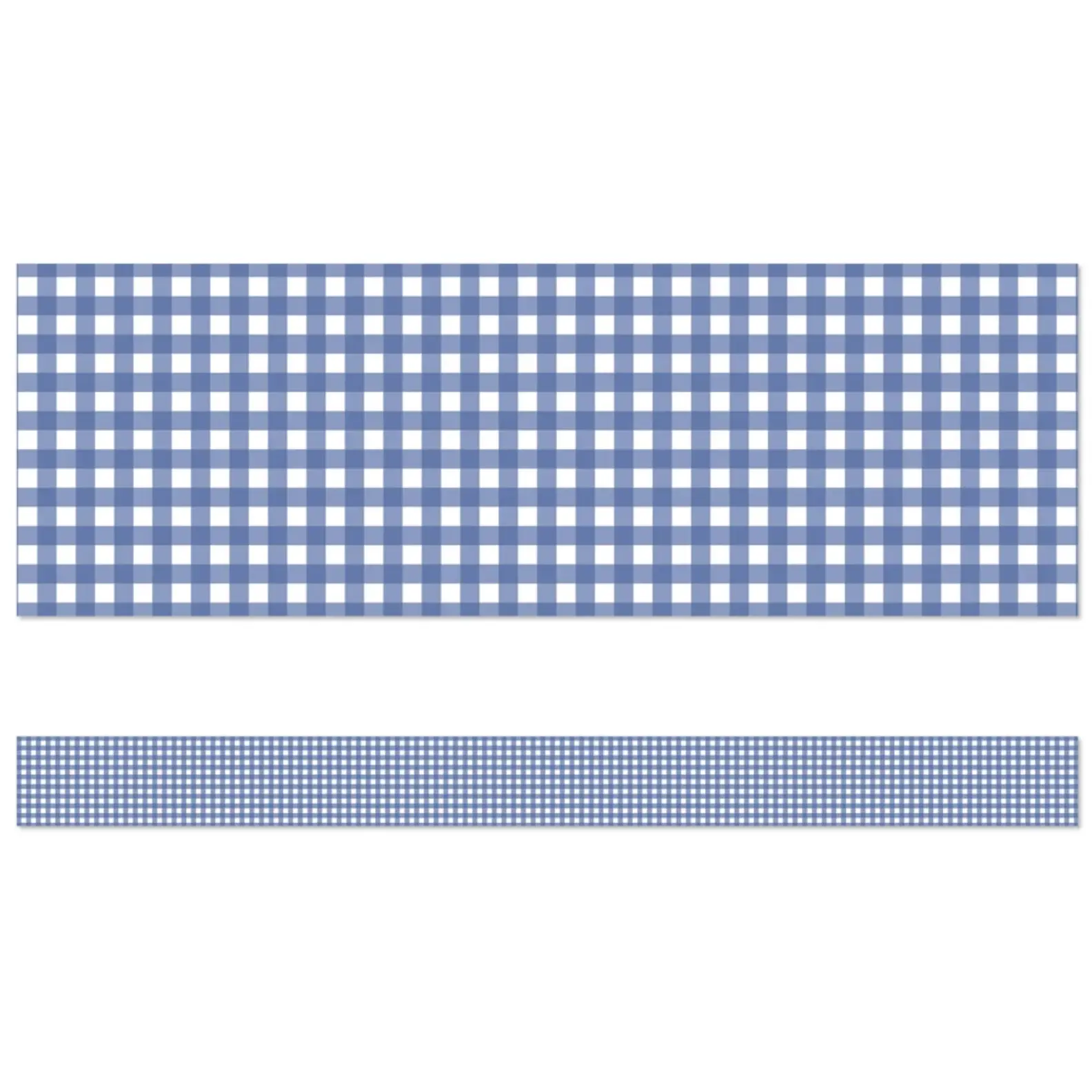Blue Gingham Straight Bulletin Board Borders