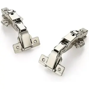 1 Pair 2 Pack Kitchen Cabinet Hinges, 165  Kitchen Door Hinges Compatible with Lazy Susan Corner Cupboard,Full Overlay  Frame Concealed Corner Cabinet Hardware