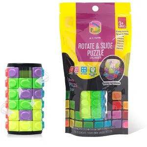 Rotate and Slide Puzzle with Design Patent, Fidget Toys 8 Colors 6 Layers, Detach Piece for Quick Play, Brain Teaser Sensory Toys, Birthday Gifts Easter Basket Stuffers