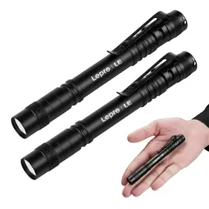 Lepro 2-Pack LED Mini Pen Light Flashlights, Lightweight Waterproof Small Pen Light with Pocket Clip, for Inspection, Work, Emergency