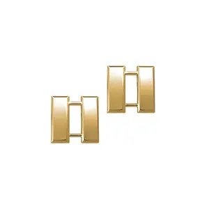 Police Captain Sta-Brite Gold Rank Pin 1" Pair