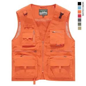100% nylon material, anti-static design ensures your safety — men’s fashion quick-dry mesh casual outdoor vest with multiple pockets for fishing and photography; work vest jacket with multiple pockets, suitable for outdoor activities.