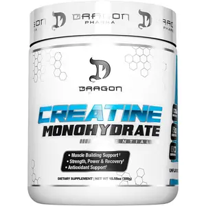 [Hot Sale 2025!!!] DRAGON PHARMA Creatine Monohydrate, Aid Muscle Recovery, Post-Workout Supplement, Antioxidant Support (60 Servings, Unflavored)