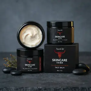 Tallow Face & Body Balm for Men's - Tremella Mushroom + Agarwood