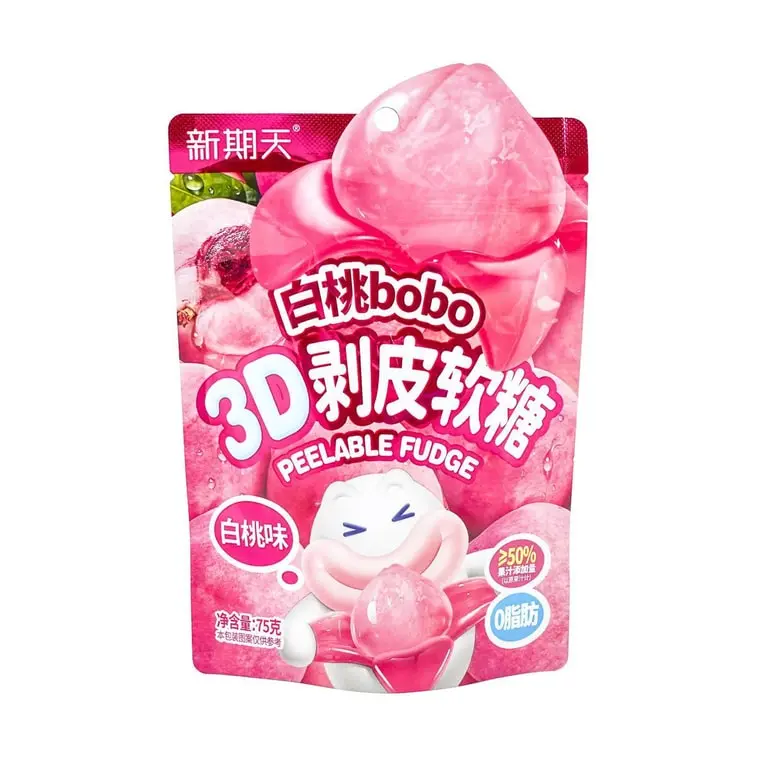 Xinqitian 3D Peelable Gummies, White Peach Flavor, 75g