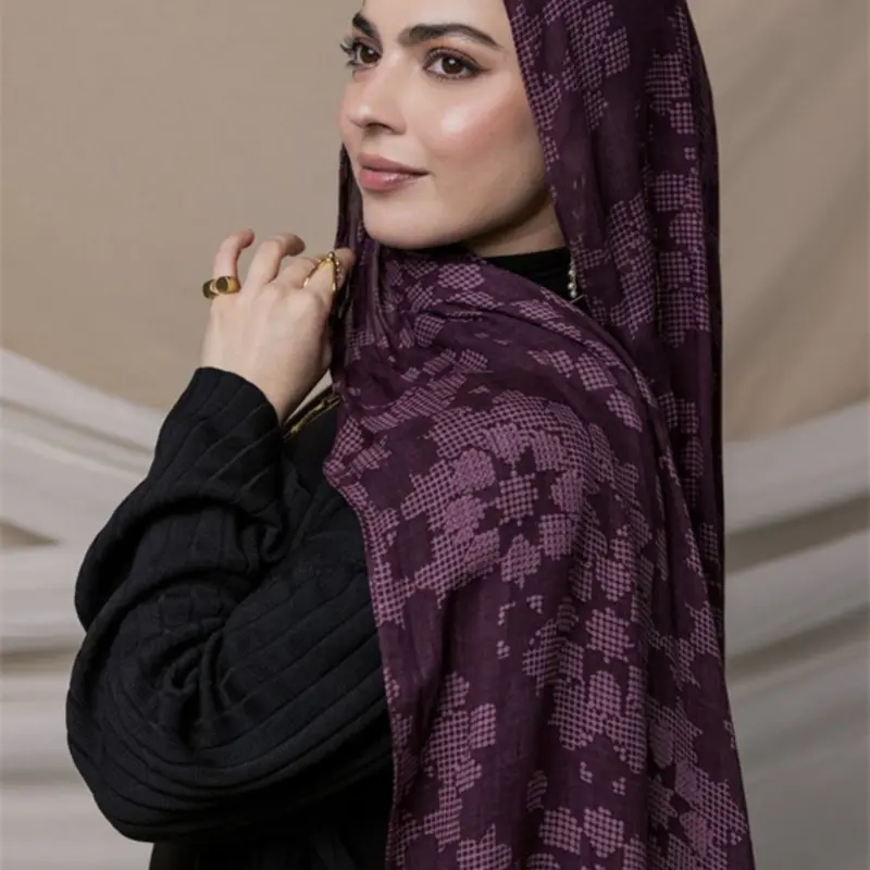 Women's Fashion Watercolor Headscarf 80x180cm Polyester Muslim, Head Scarf Turbans, Stylish and Comfortable, Perfect for Daily Wear and Special Occasions Headscarf