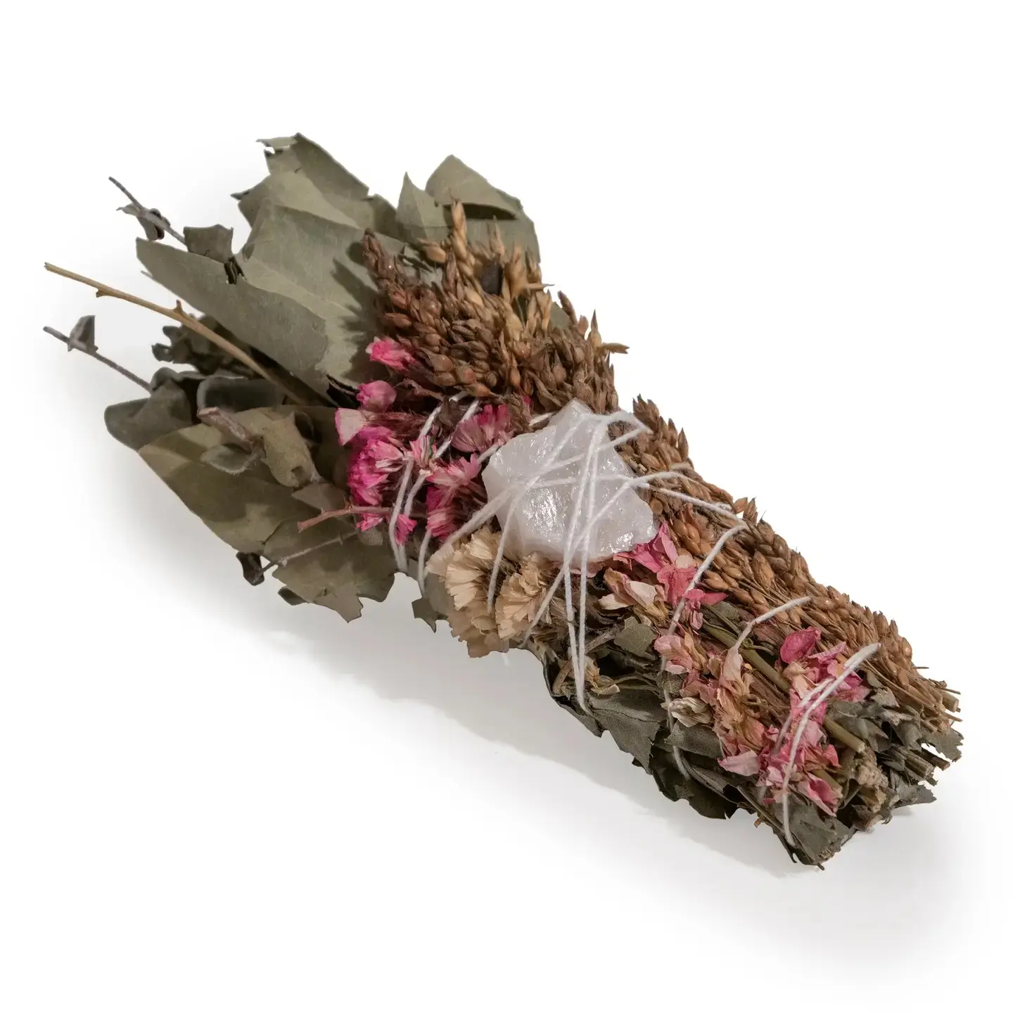 Smudge Wand with Quartz Crystal